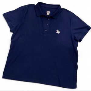 BDG Navy Blue Short Sleeved Collared Polo Shirt